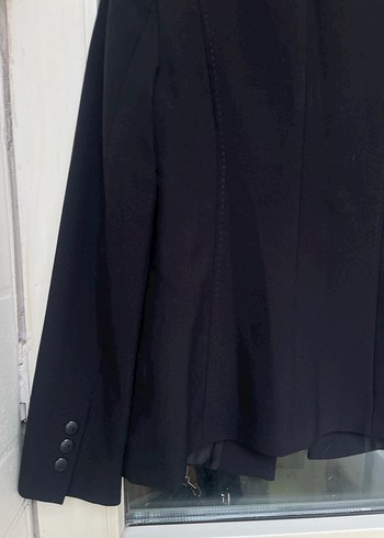 Düğmeli Siyah Kadın Blazer Ceket - Görsel 3