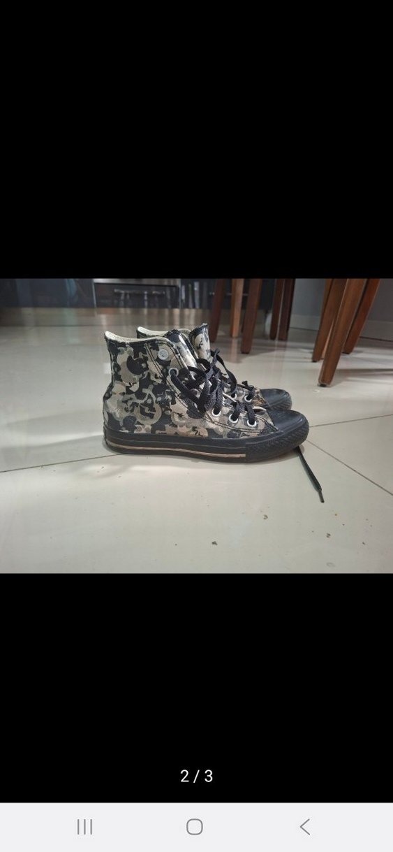 Gri Kamuflajlı Bağcıklı Kadın Spor Ayakkabı - Görsel 2