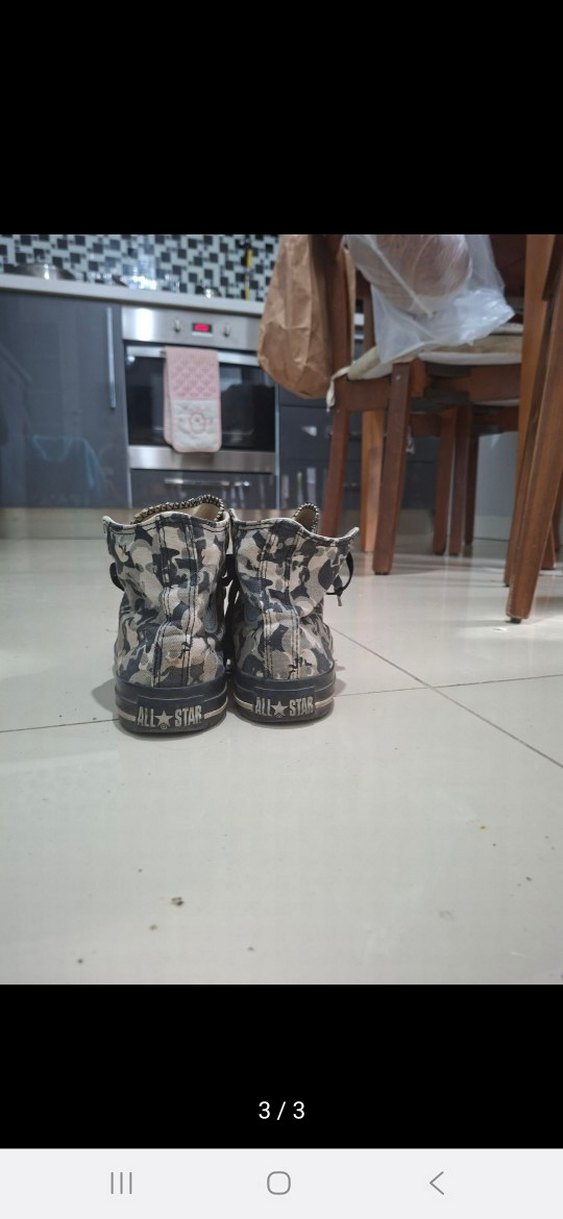 Gri Kamuflajlı Bağcıklı Kadın Spor Ayakkabı - Görsel 3