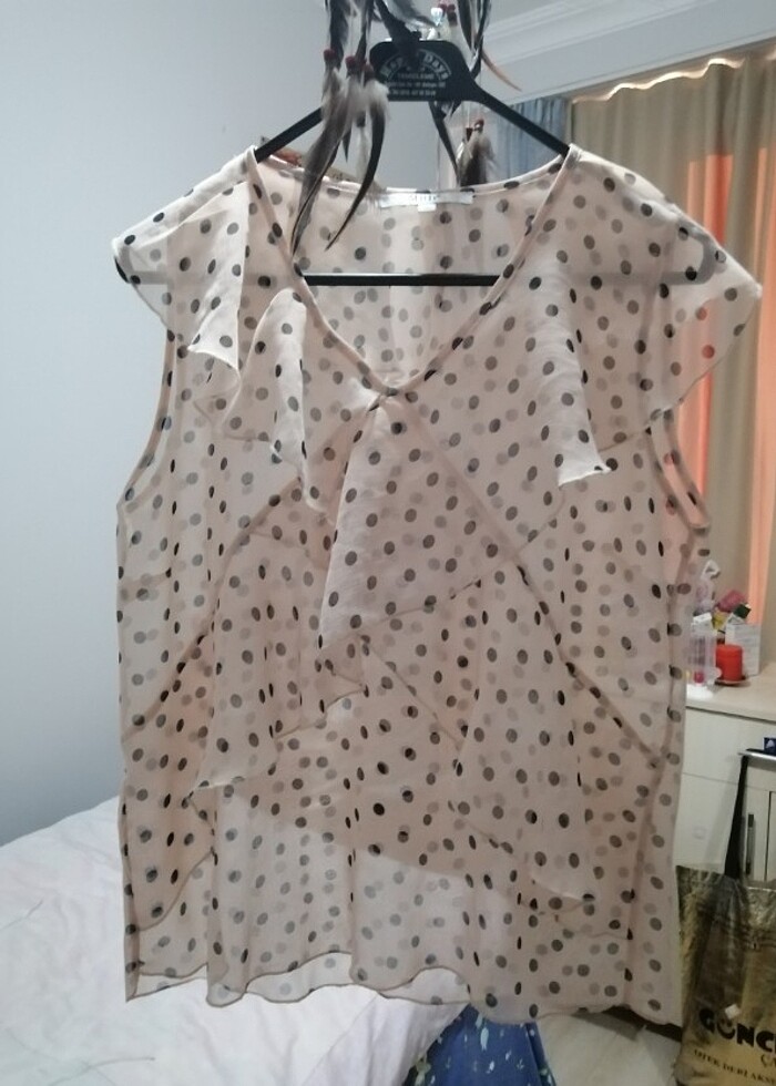 Transparan çiçekli bluz - Görsel 2