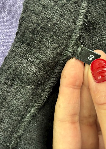 Düğmeli Siyah kışlık Mini Şort - Görsel 7