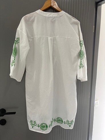 Beyaz nakış işleme pareo - Görsel 7