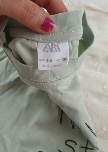 s Beden Yeşil Pamuklu Baskılı Kadın Tişört