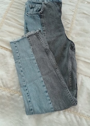 Diğer Gri Batik Desenli Midi Kadın Jean