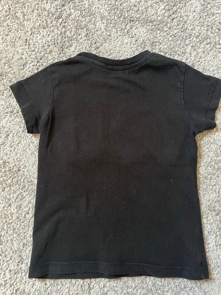 Kız Çocuk Siyah Kısa Kollu Nakışlı Tişört 2-3 yaş - Görsel 3