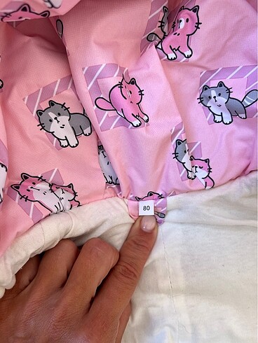 Kız bebek kar tulumu 80 cm - Görsel 3