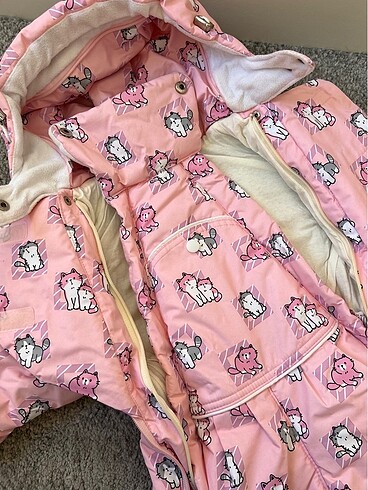 Kız bebek kar tulumu 80 cm - Görsel 4