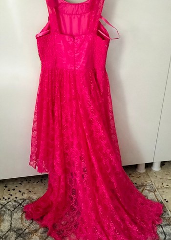 LC Waikiki Pembe Dantelli Kız Çocuk Elbisesi