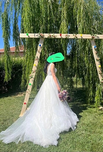 m Beden beyaz Renk Gelinlik
