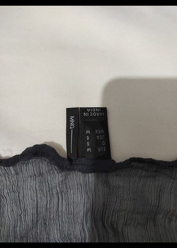 36 Beden gri Renk Mango Tül Elbise