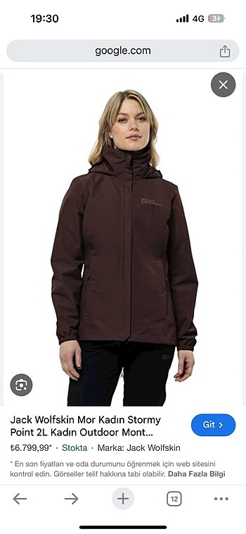 Jack Wolfskin Orjinal Jack Wolfskin Point 2L