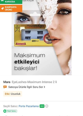 Sheinside Altın renkli manyetik gri takma kirpik