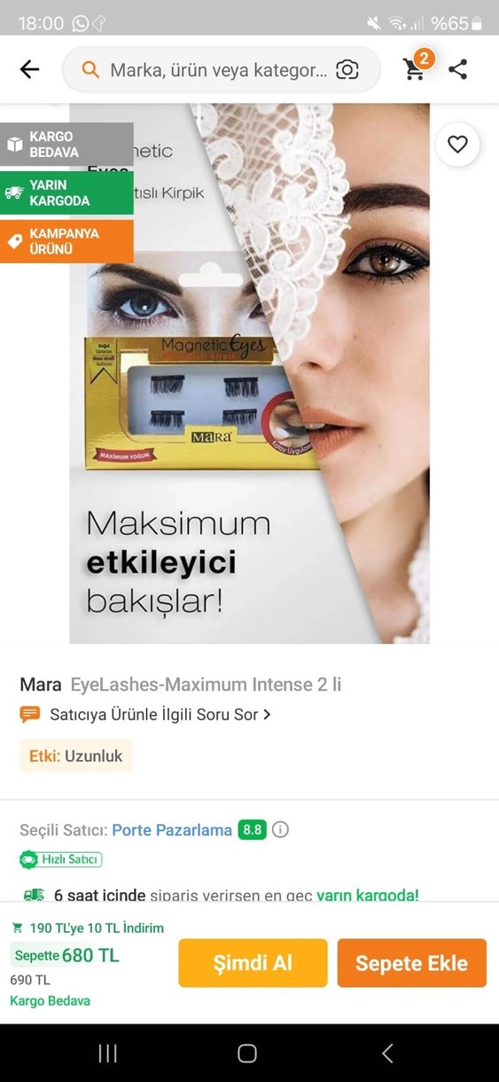 Altın renkli manyetik gri takma kirpik - Görsel 2