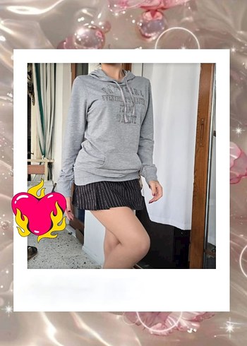 Collezione Gri Kapüşonlu Mini Sweatshirt