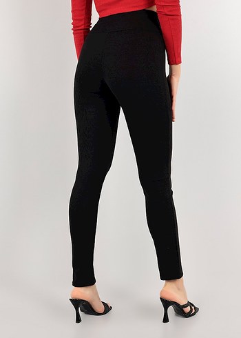 Kadın Siyah Ofis Cigarette Pantolon - Görsel 5