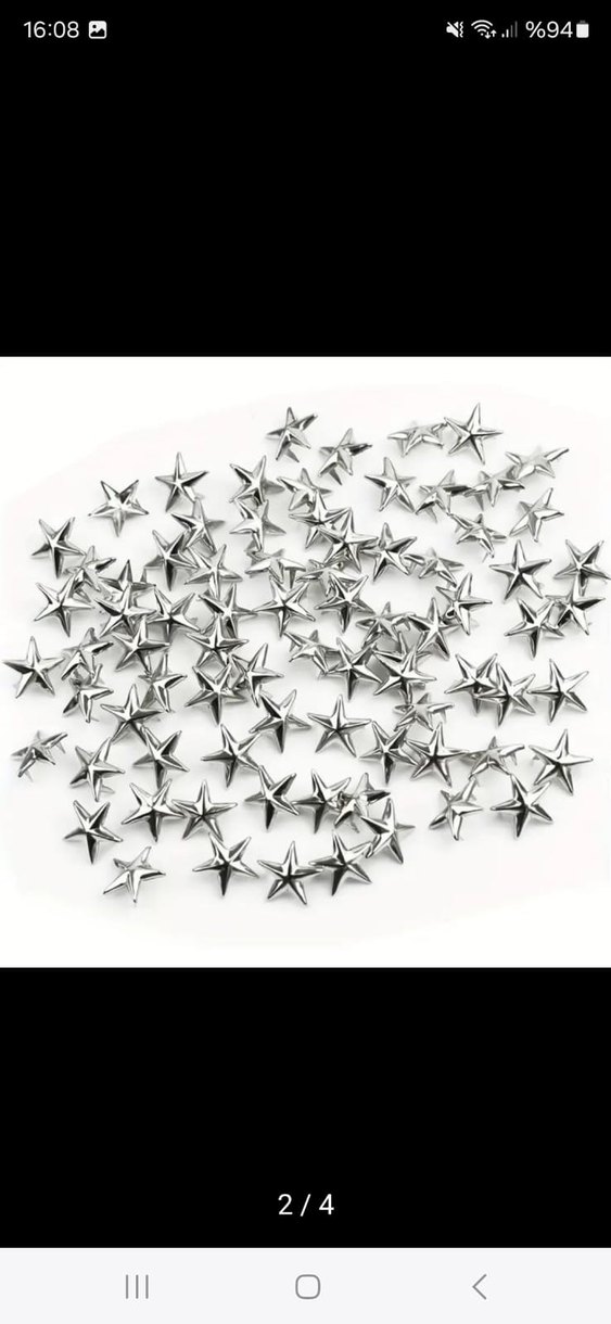 Yıldızlı Siyah Rock Punk Çanta aksesuar - Görsel 4