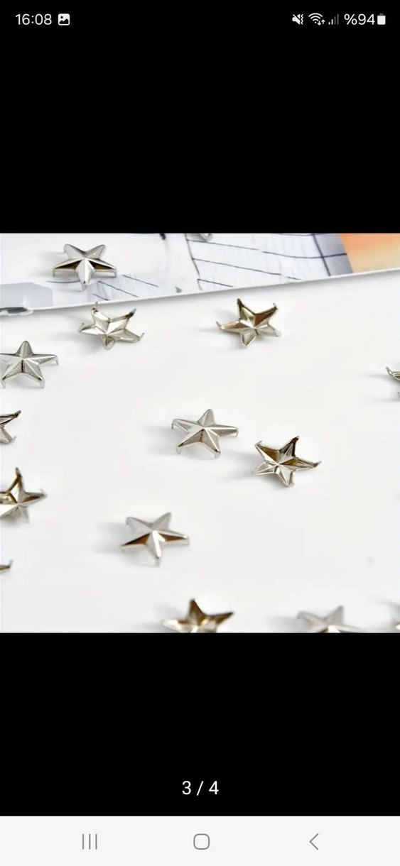 Yıldızlı Siyah Rock Punk Çanta aksesuar - Görsel 3