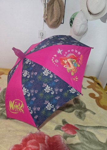 Pembe Pilili Bohem Tarz Kadın Şemsiye - Görsel 3