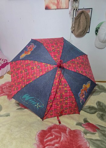 Renkli Bohem Püsküllü Kadın Şemsiye - Görsel 2