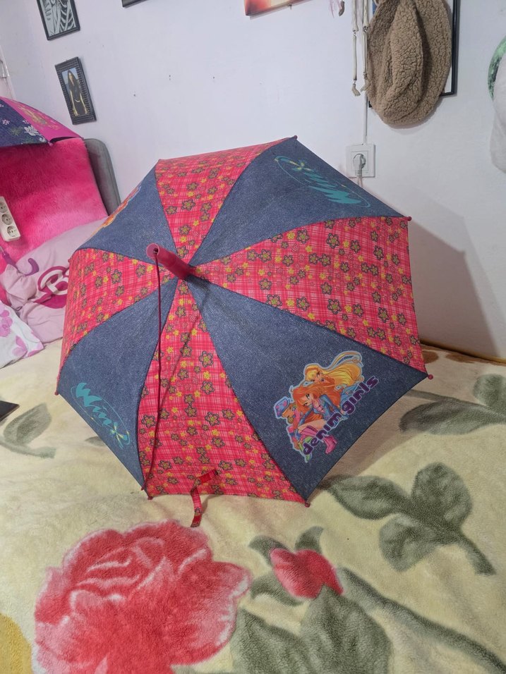 Renkli Bohem Püsküllü Kadın Şemsiye - Görsel 3