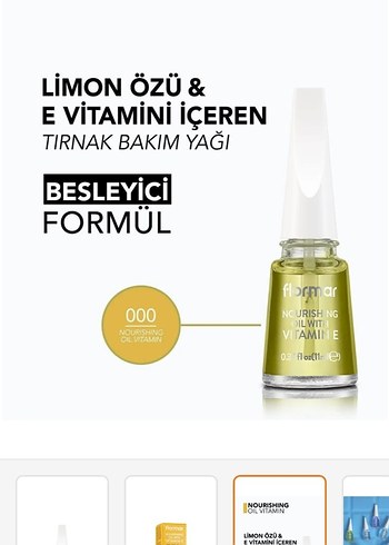 Flormar Vitamin E İçeren Besleyici Tırnak Eti Yağı - Görsel 2