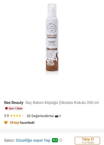 Bee Beauty Çikolatalı Saç Bakım Köpüğü - Görsel 2