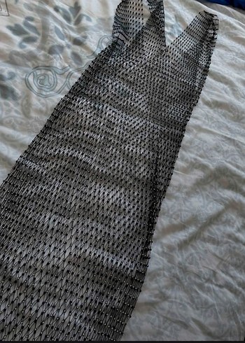 Parlak Siyah Puantiyeli Dantel Monokini - Görsel 8