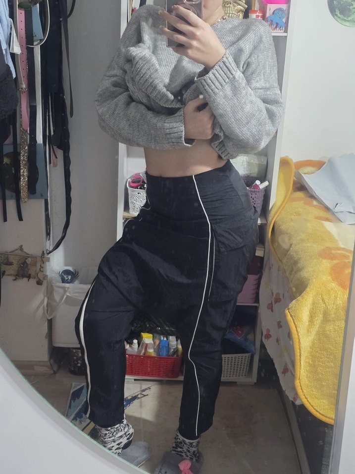 Gri Midi şalvar Eşofman Altı - Görsel 3