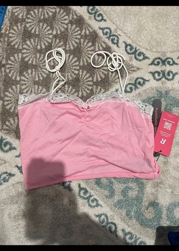 Dantel Detaylı Pembe Strappy Büstiyer - Görsel 2