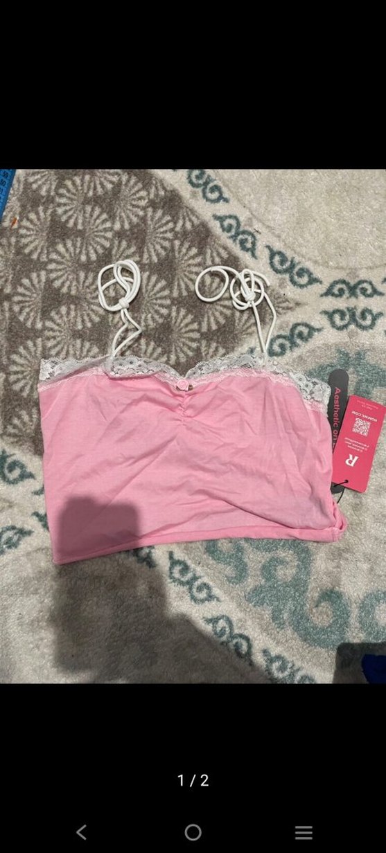 Dantel Detaylı Pembe Strappy Büstiyer - Görsel 2