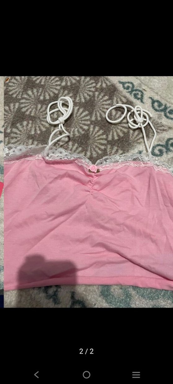 Dantel Detaylı Pembe Strappy Büstiyer - Görsel 4