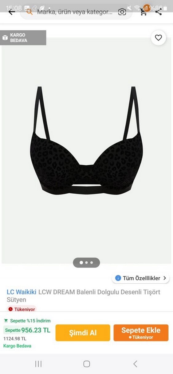 Siyah Gotik Tarzda 85B Sütyen - Görsel 5