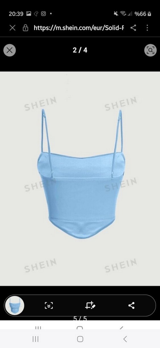 Mavi Kemerli İnce Askılı Bustiyer - Görsel 2