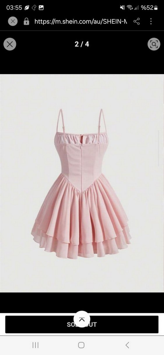 Pembe Fırfırlı Midi Kadın Elbise - Görsel 2