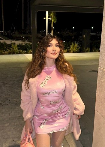 Pembe Baskılı Uzun Kollu Midi Elbise - Görsel 8