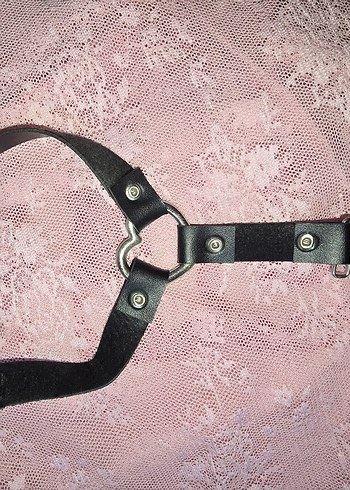 Tokalı Siyah Deri Punk Kadın Kemer - Görsel 5