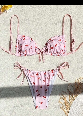 s Beden kirazlı bikini takımı