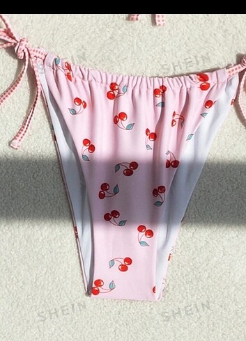 s Beden beyaz Renk kirazlı bikini takımı