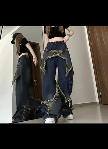 Trendyol & Milla yıldızlı kot pantolon 
