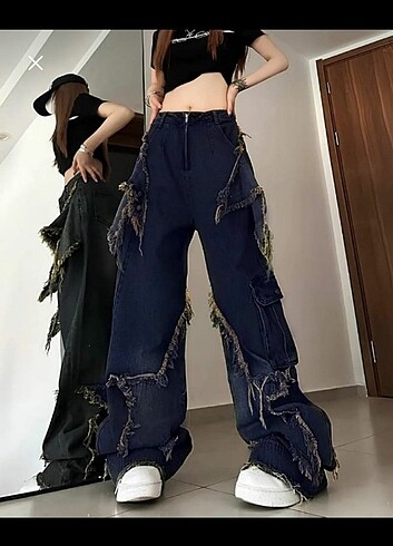 xs Beden yıldızlı kot pantolon 