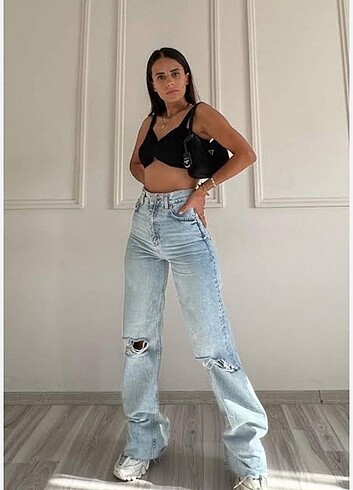 Trendyol & Milla Dizleri yırtık kot Jean pantolon 