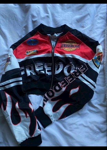 Sheinside desenli motorcu ceket