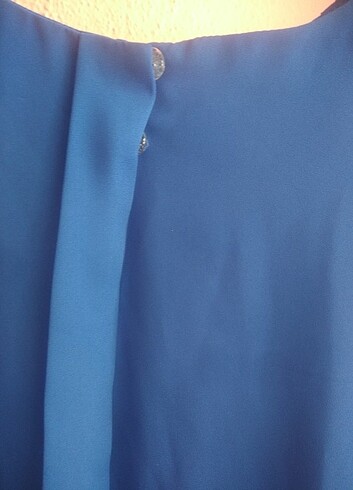 38 Beden mavi Renk 38 beden sıfır etiketli saks mavisi bluz 