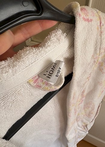 Kız Çocuk Kapüşonlu Pamuklu Bornoz - Görsel 5