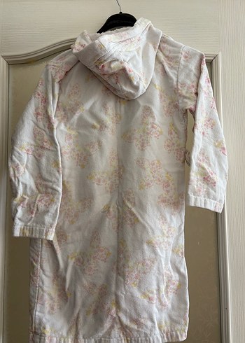 Kız Çocuk Kapüşonlu Pamuklu Bornoz - Görsel 4