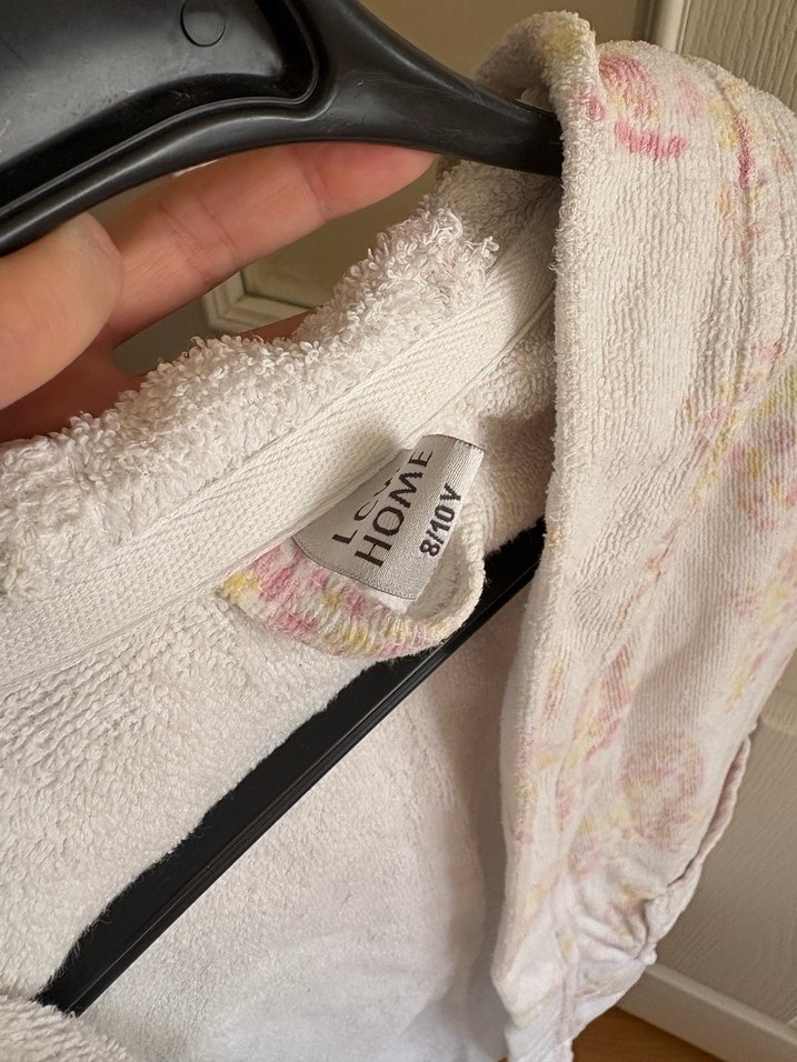 Kız Çocuk Kapüşonlu Pamuklu Bornoz - Görsel 5