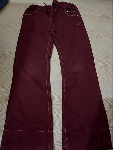 7 Yaş Beden bordo Renk Pantolon