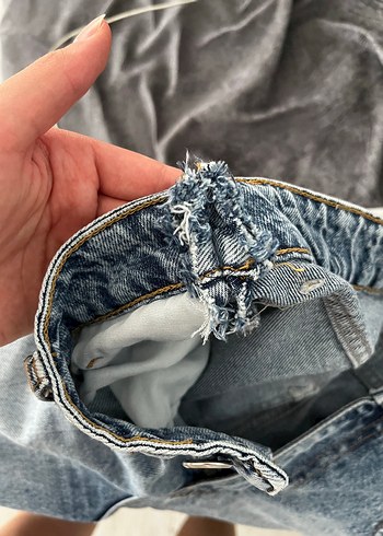 s Beden Açık Mavi Bol Kesim Denim Kadın Jean