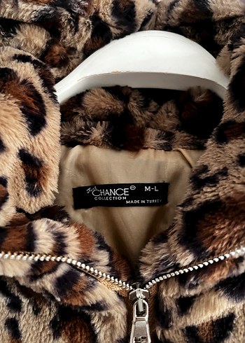 Kahverengi Leopar Desenli Kapüşonlu Kadın Ceket - Görsel 4