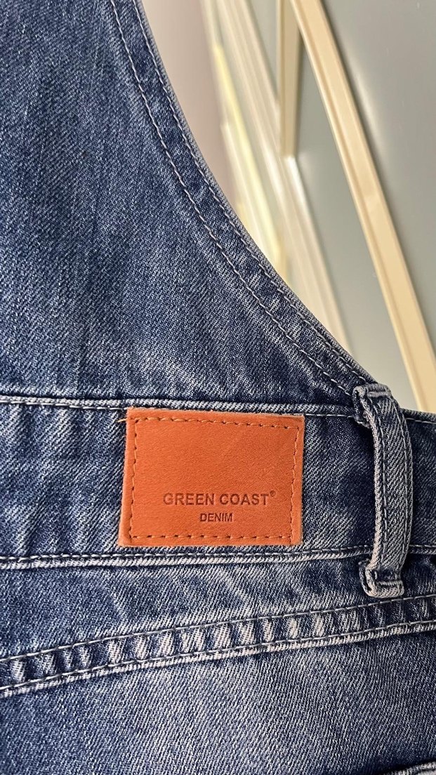 Salaş Kesim Lacivert Denim Tulum - Görsel 5